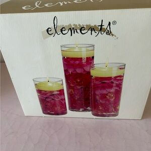 Element Floral Pink and Yellow Candle Set